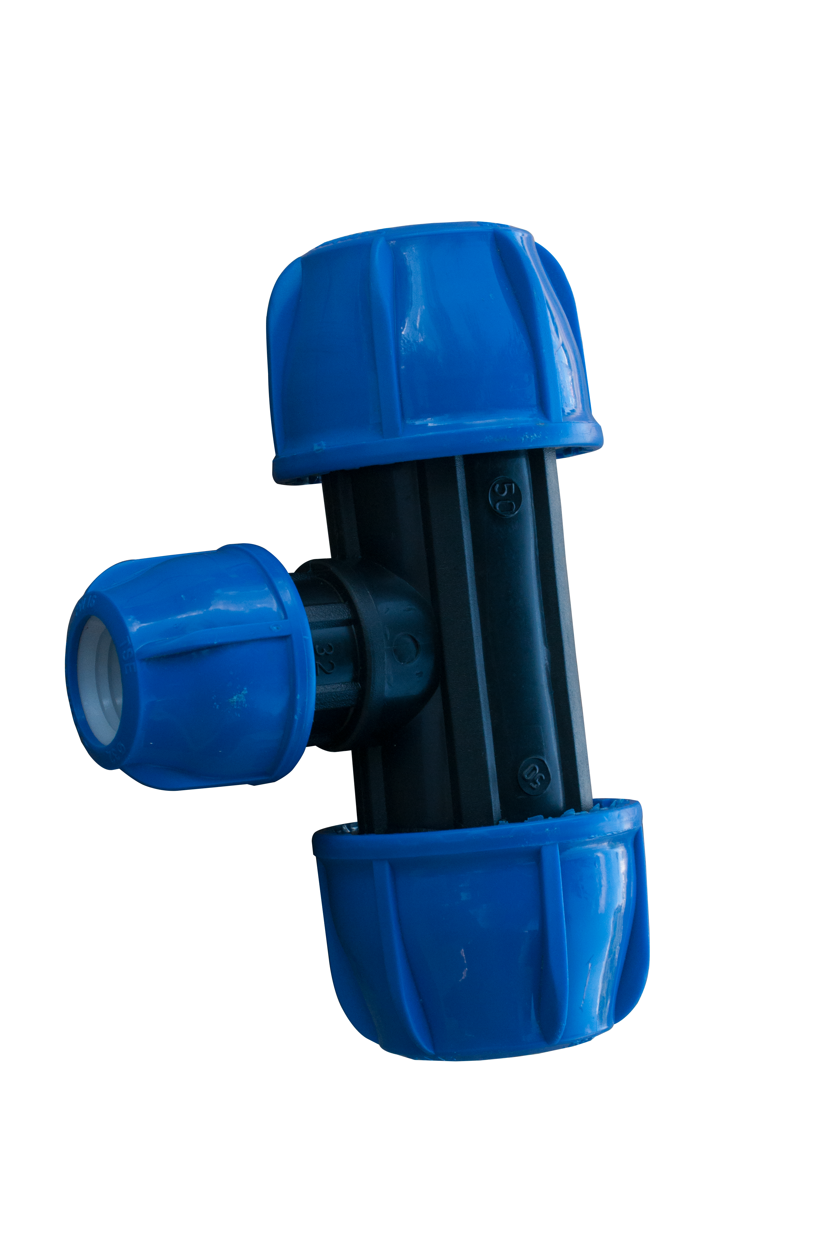 Tee de Compressão PP p/PEAD Redução 63 x 32 mm - PN 16