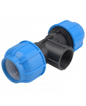 Tee de Compressão PP p/PEAD R.F. 25 X 3/4" - PN 16
